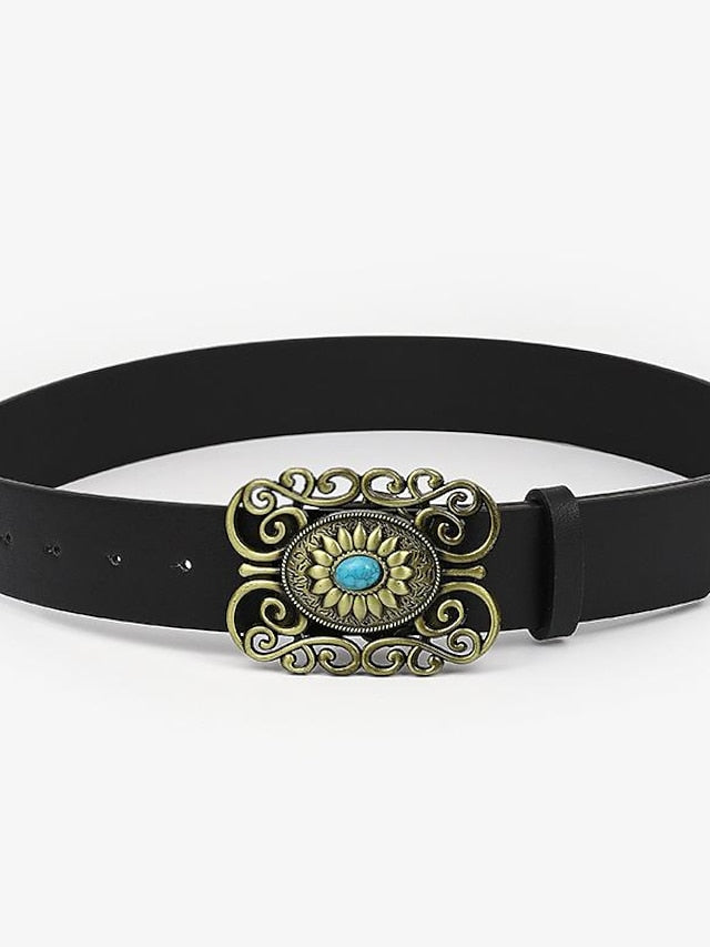 PU Buckle Belt PU Leather Metal Bucke Engraved Classic Wedding Party 1138-7 1138-5 1138 1138-1 for Women