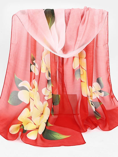 Spring And Summer Printed Chiffon Scarf Scarf Shawl Small Gauze Scarf for Women