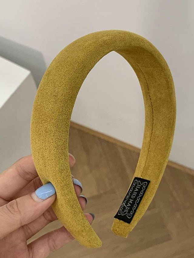 1PC Girls' Headbands Headband For Daily Classic Fabric 3# Rose Red 2#Beige 12# purple for Women