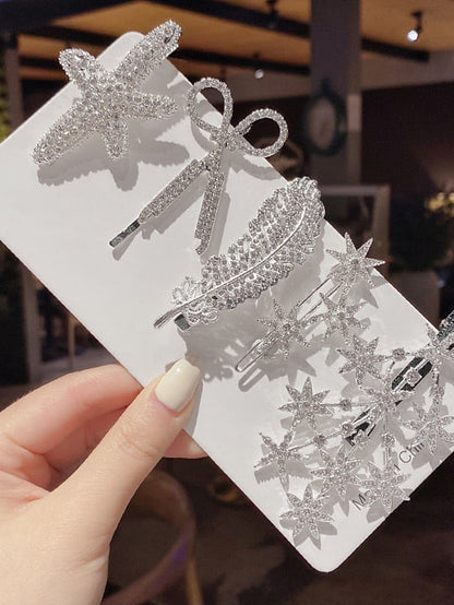Hair Clip Set For Party Evening Daily Rhinestone Alloy for Women