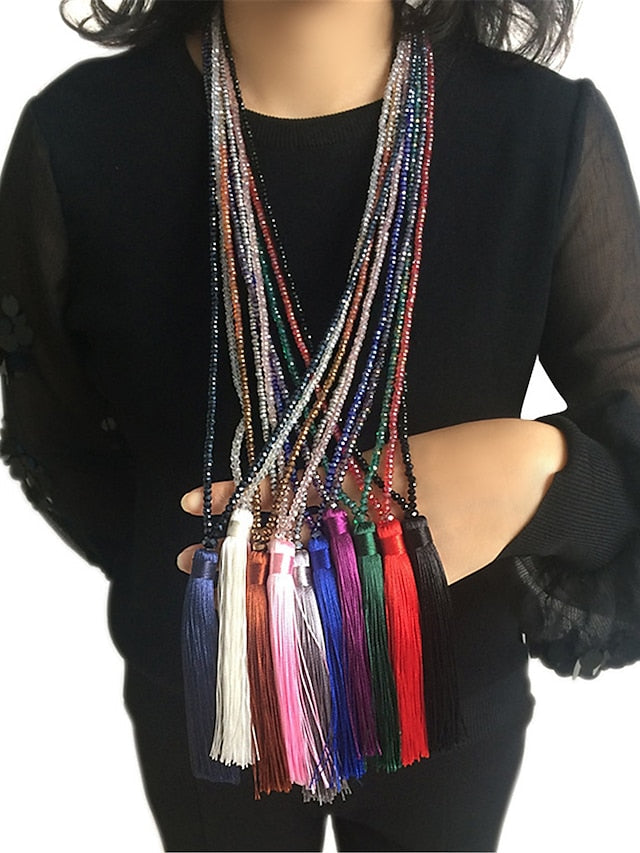 1pc Pendant Necklace Necklace For Glass Long Spike / Y Necklace / Long Necklace for Women