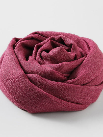 Shawls & Wraps Outdoor Dailywear Holiday White Yellow Pink Scarf Pure Color for Women