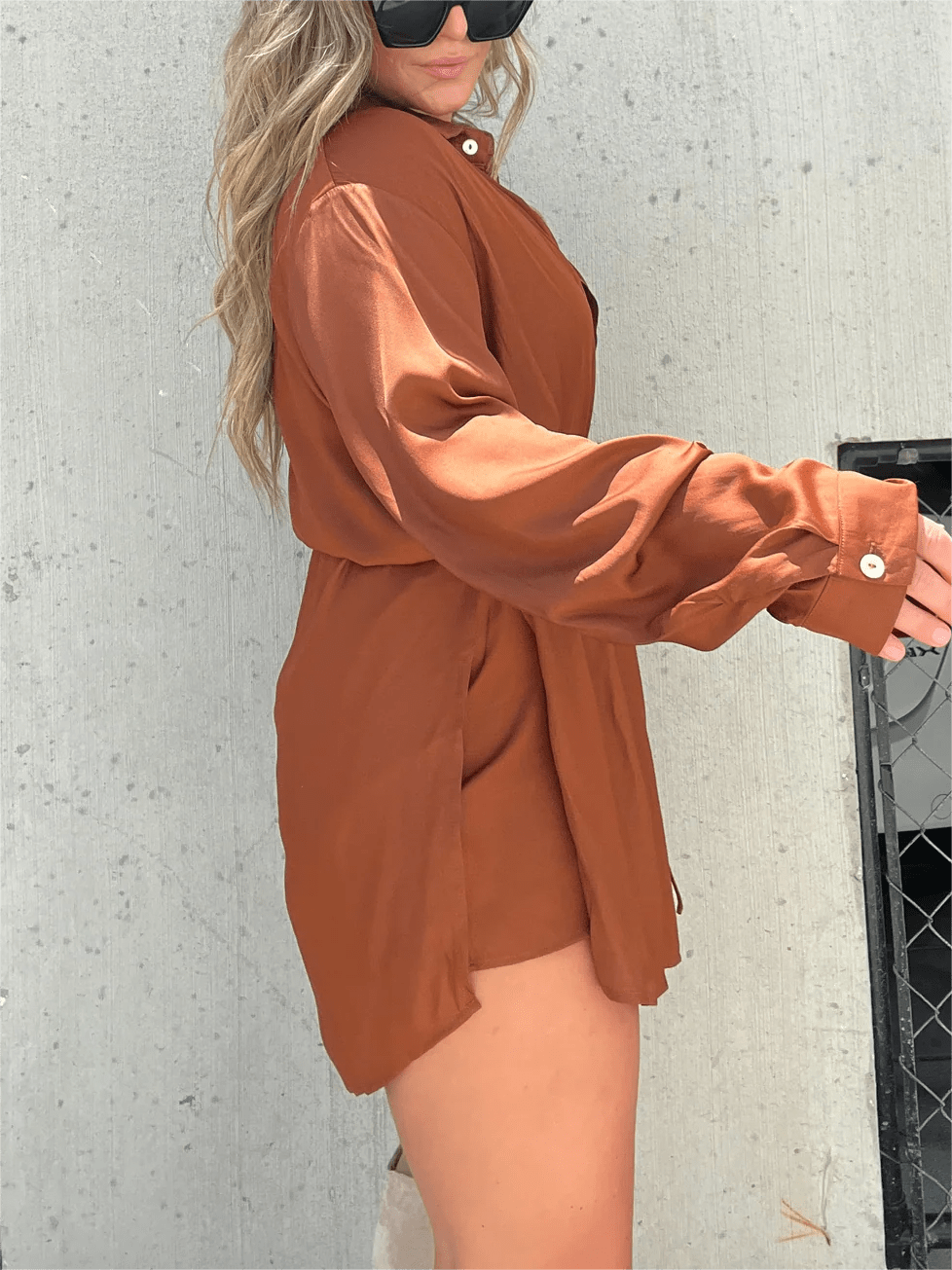 Olwen - Camisa larga y pantalón corto - Estilo chic y moderno - Ideal para verano