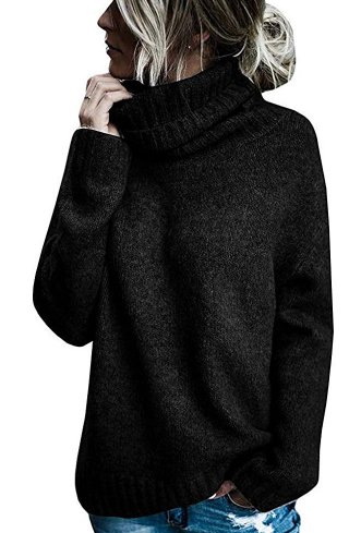 Suéter de cuello alto de cachemira de moda para mujer | Ideal para otoño/invierno