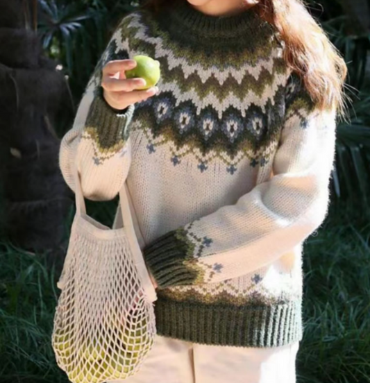 Wilma - Suéter con estampado retro - Casual - Estampado único - Ideal para otoño/invierno