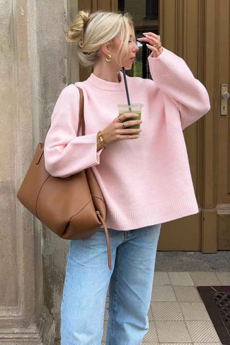 Suéter holgado informal para mujer 