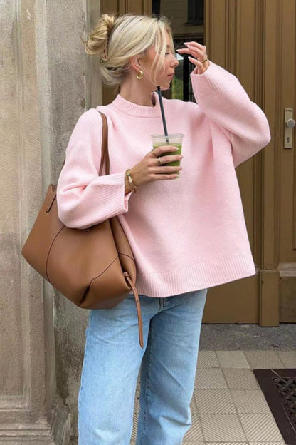Suéter holgado informal para mujer 