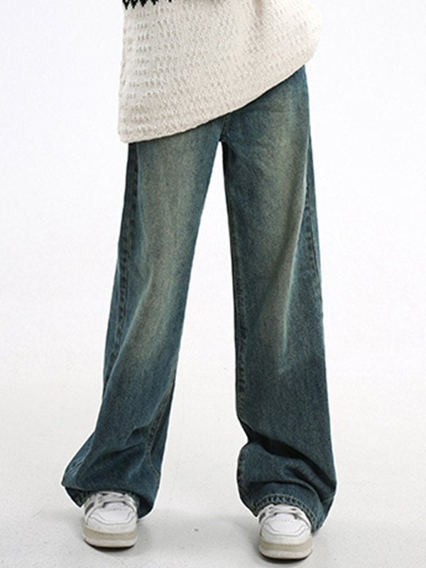 Patchwork Straight Boyfriend Jeans