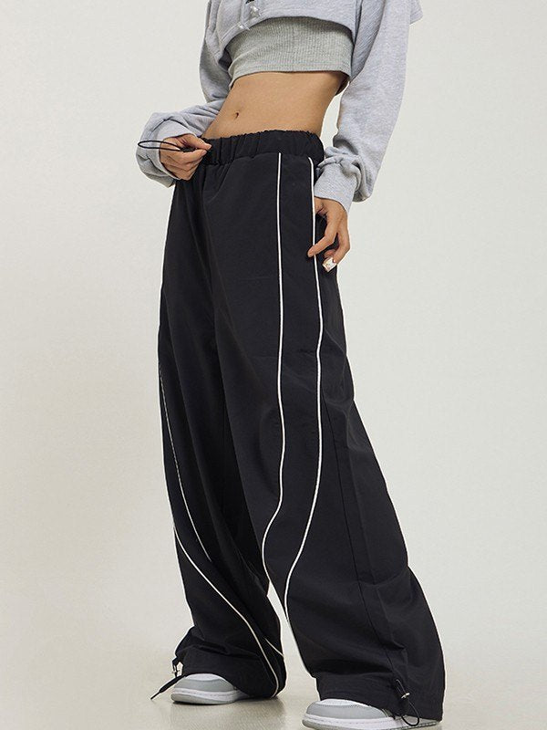 Vintage Piping Detail Baggy Sweatpants