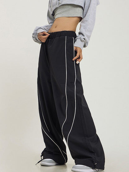 Vintage Piping Detail Baggy Sweatpants