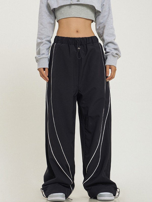 Vintage Piping Detail Baggy Sweatpants