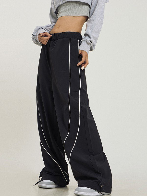 Vintage Piping Detail Baggy Sweatpants