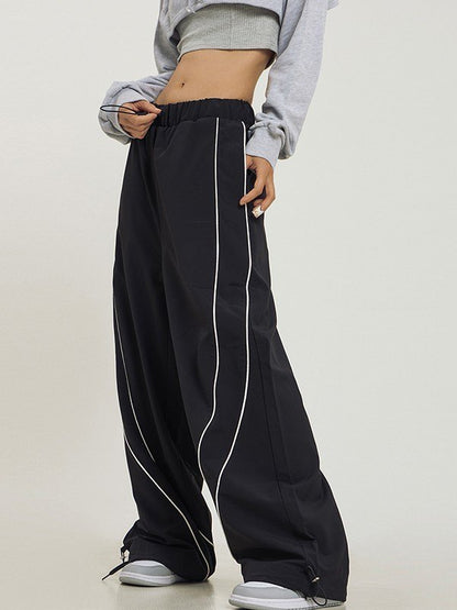 Vintage Piping Detail Baggy Sweatpants