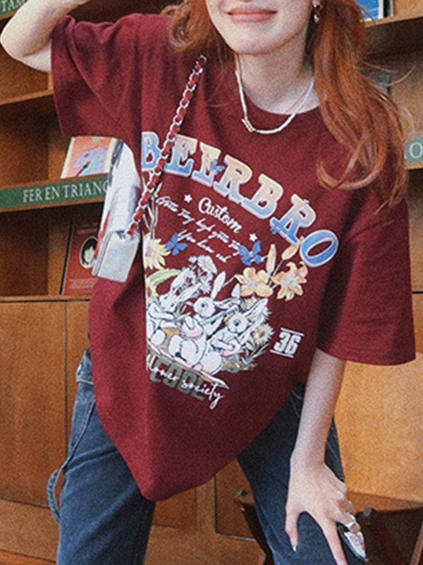 Sunny Bunny Short Sleeve Oversized Tee