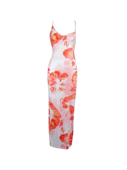 Trendy Tie-Dye Print Slip Dress