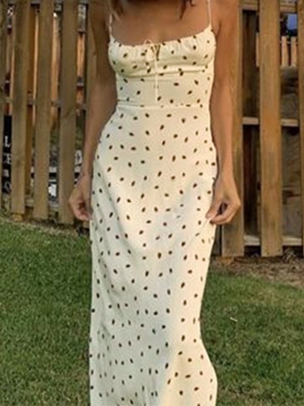 French Strawberry Print Slip Dress