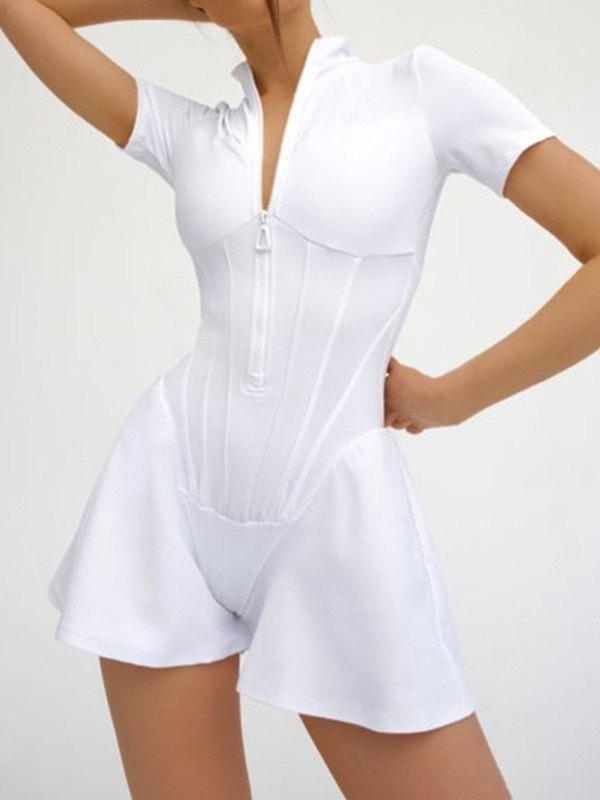 Round Neck Bodysuit Romper