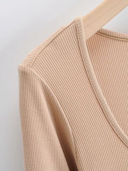 Long Sleeve Ribbed Maxi Dress