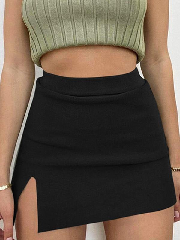 Y2K Split Knit Mini Skirt