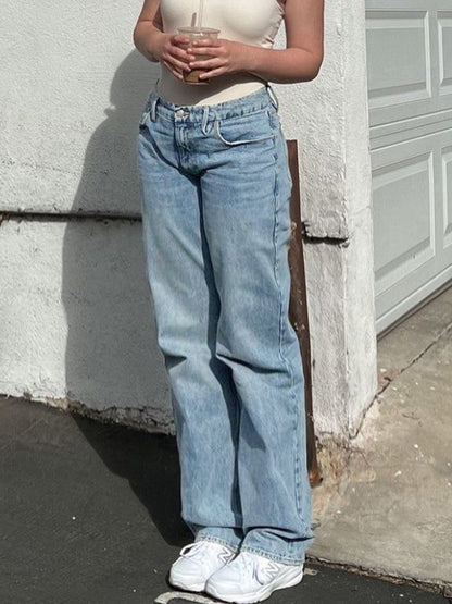 Mid Wash Classic Boyfriend Jeans