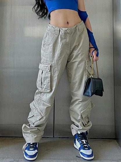 Straight Leg Vintage Y2K Cargo Jeans