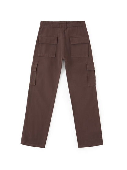 Vintage Wash Brown Baggy Cargo Jeans
