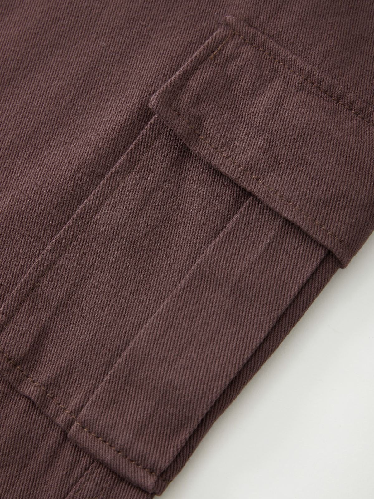 Vintage Wash Brown Baggy Cargo Jeans