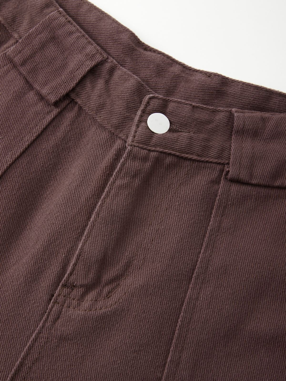 Vintage Wash Brown Baggy Cargo Jeans