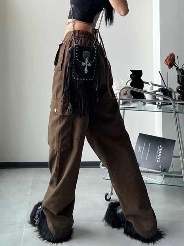 Patch Pocket Baggy Cargo Jeans