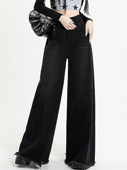 Distressed Vintage Black Flare Jeans