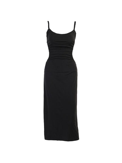 Knit Square Neck Slip Maxi Dresses
