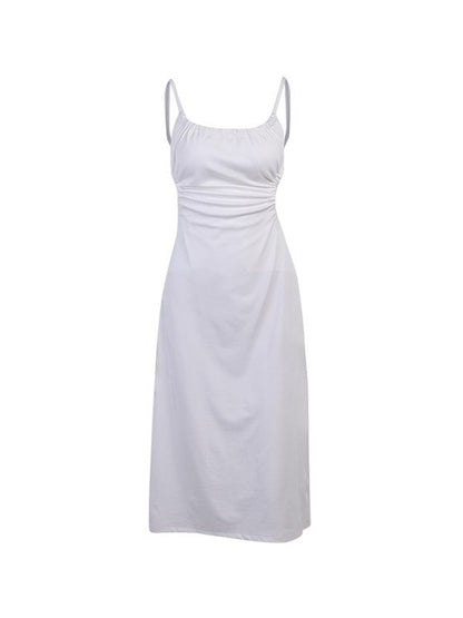 Knit Square Neck Slip Maxi Dresses