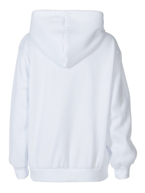Rhinestone Letter Graphic Hoodie