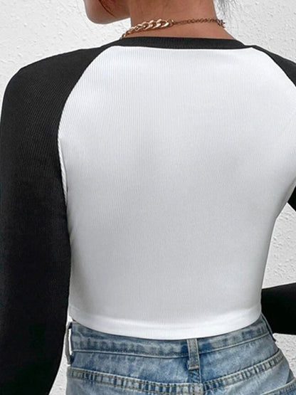 Angel Baby Raglan Sleeve Crop Top