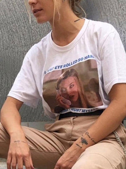 Emo Grunge Printed Oversized Tee