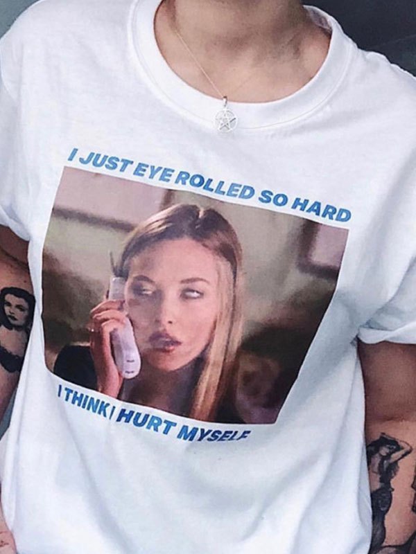 Emo Grunge Printed Oversized Tee