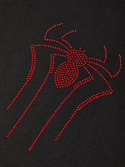 Rhinestone Spider Zip Up Hoodie