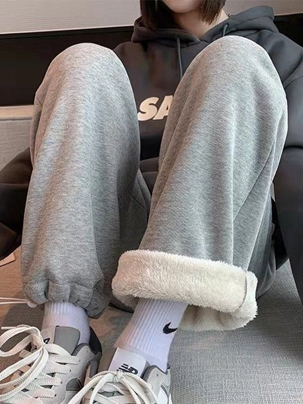 Fleece Lined Straight Leg Sweatpants