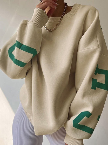 Back Letter Graphic Pullover Sweatshirt