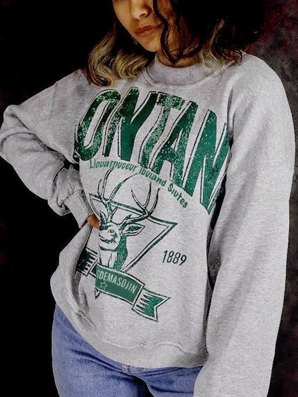 Montana Gray Pullover Graphic Sweatshirt