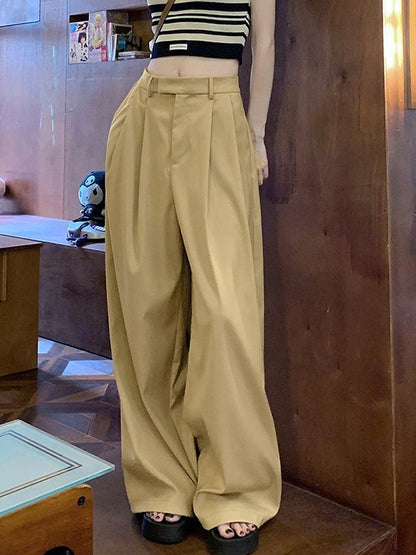 Apricot Baggy Pleats Tailored Pants