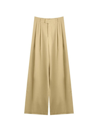 Apricot Baggy Pleats Tailored Pants