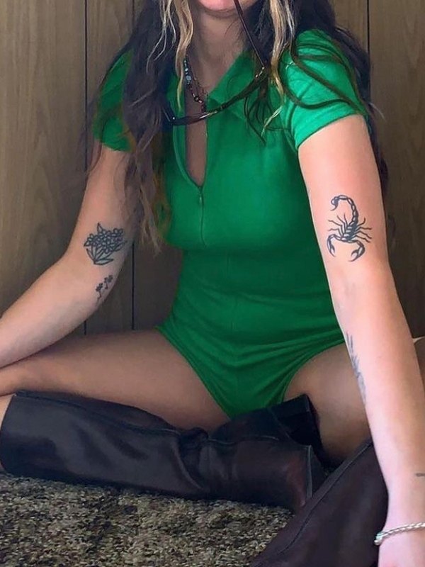 Front Zip Polo Neck Sports Romper