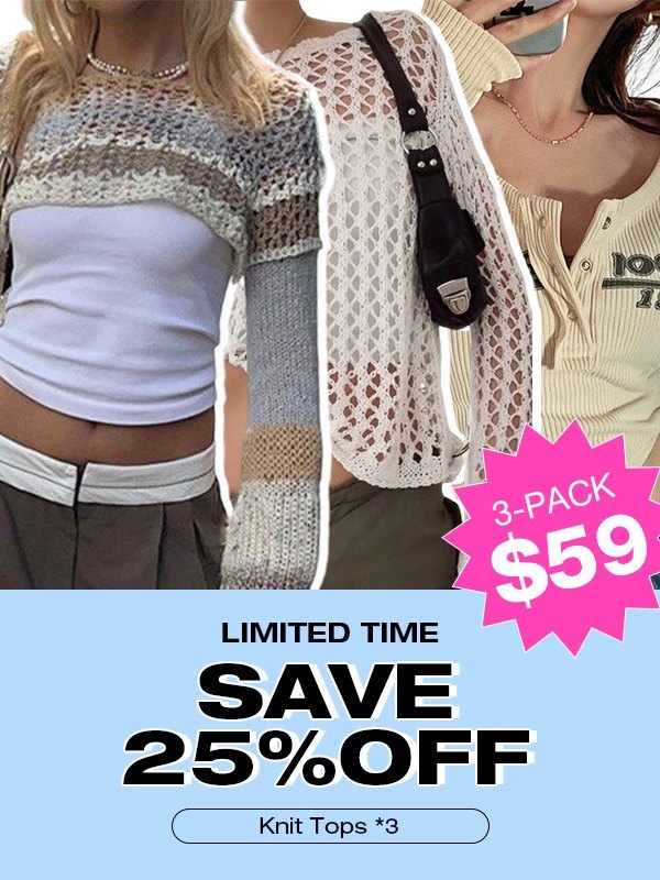 [Bundle Sale] 3-Pack Women's Knit Tops