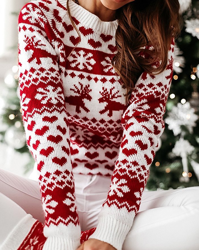 Ugly Christmas Jacquard Knitted Sweater
