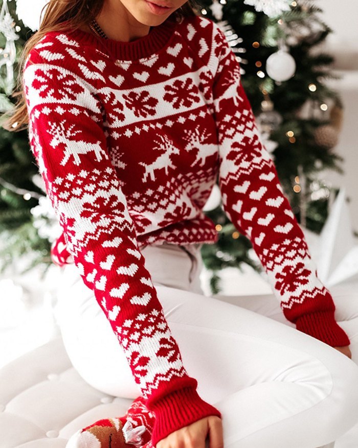 Ugly Christmas Jacquard Knitted Sweater