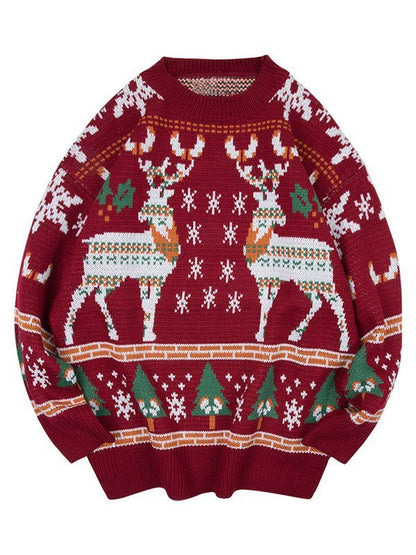 Christmas Deer Crew Neck Sweater