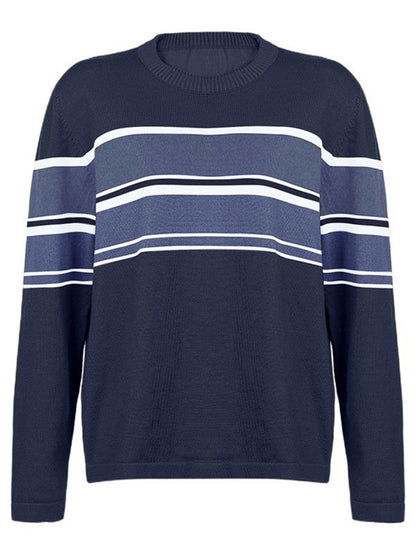 Patchwork Striped Knit Sweater