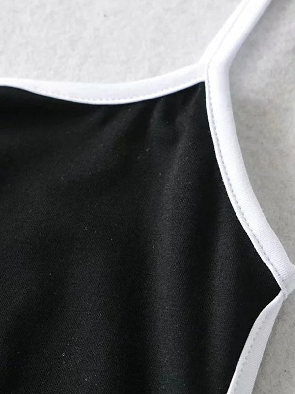 Contrast Trim Crop Cami Top