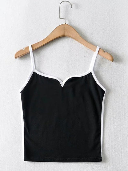 Contrast Trim Crop Cami Top